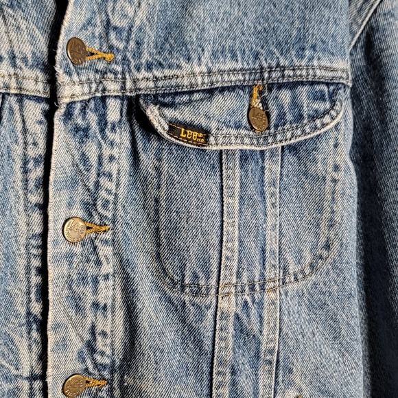 Storm Rider by Lee Vintage Denim Jean Jacket Blanket Lined Coat Men's Size L - Picture 2 of 16